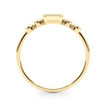 14k 5 Stone Fashion Ring With Emerald Cut Center (0.35 ct tw)