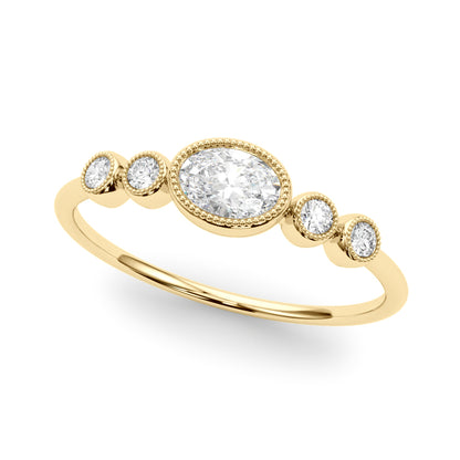 5 Stone Fashion Ring With Oval Center (0.32 ct tw)