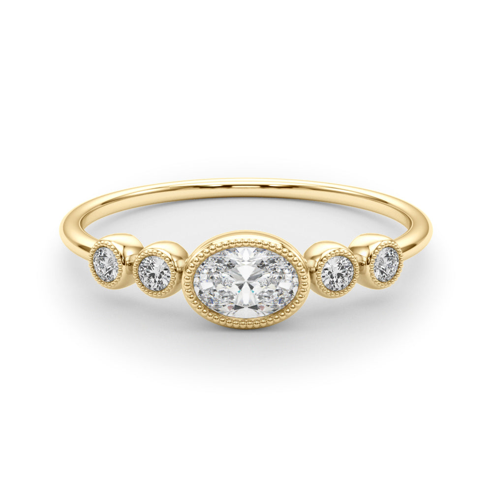 5 Stone Fashion Ring With Oval Center (0.32 ct tw)