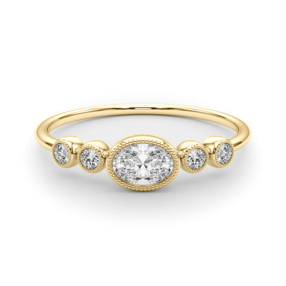 5 Stone Fashion Ring With Oval Center (0.32 ct tw)