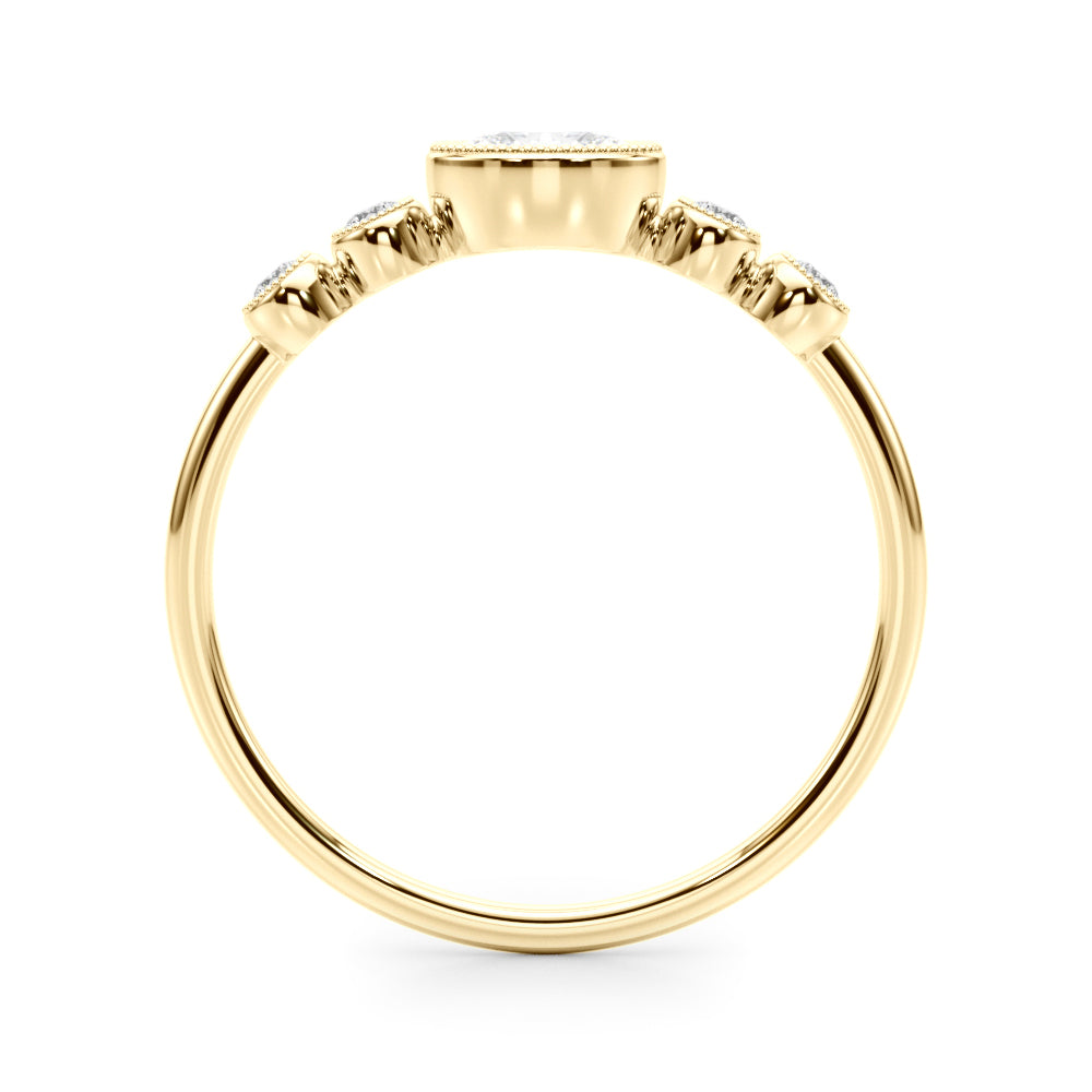 5 Stone Fashion Ring With Oval Center (0.32 ct tw)