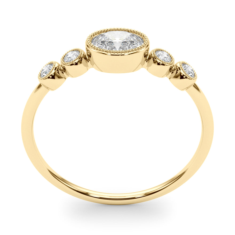 5 Stone Fashion Ring With Oval Center (0.32 ct tw)