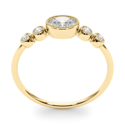 5 Stone Fashion Ring With Oval Center (0.32 ct tw)