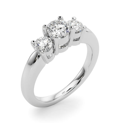 14k 3 Stone Engagement Ring Round (1ct tw)