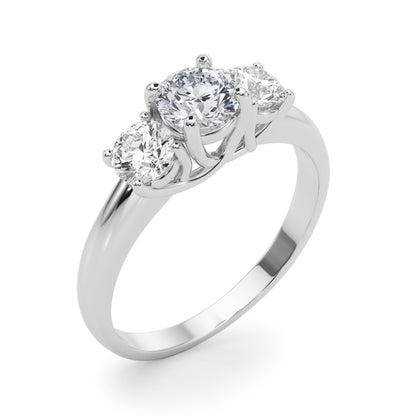 14k 3 Stone Engagement Ring Round (1ct tw)