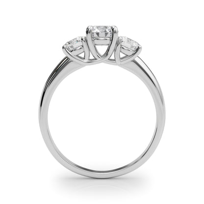 14k 3 Stone Engagement Ring Round (1ct tw)