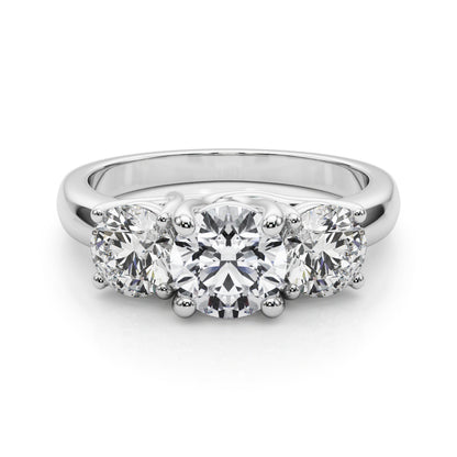 14k 3 Stone Engagement Ring Round (1ct tw)