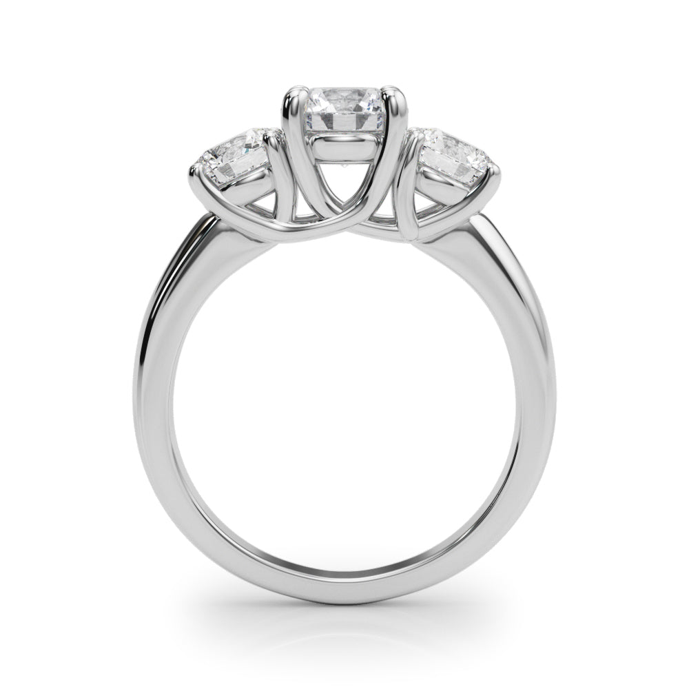 14k 3 Stone Engagement Ring Round (1ct tw)