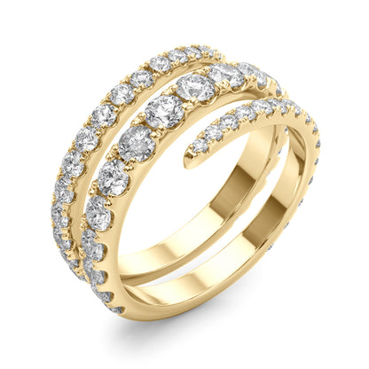Lab Grown Diamond Split Shank Swirl Band