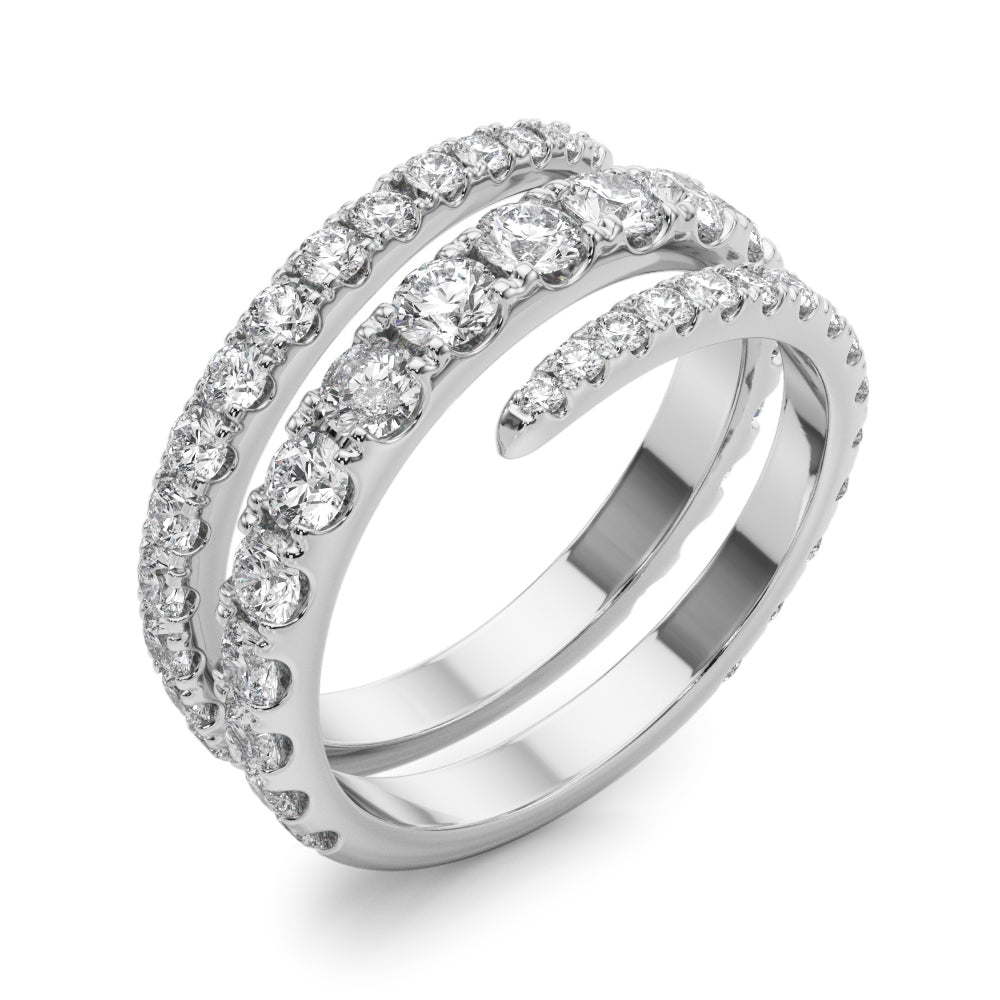 Lab Grown Diamond Split Shank Swirl Band