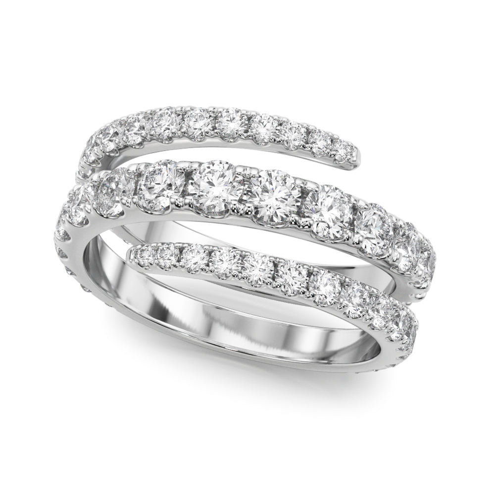Lab Grown Diamond Split Shank Swirl Band