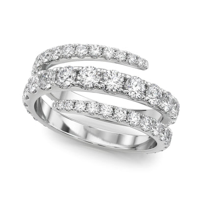 Lab Grown Diamond Split Shank Swirl Band