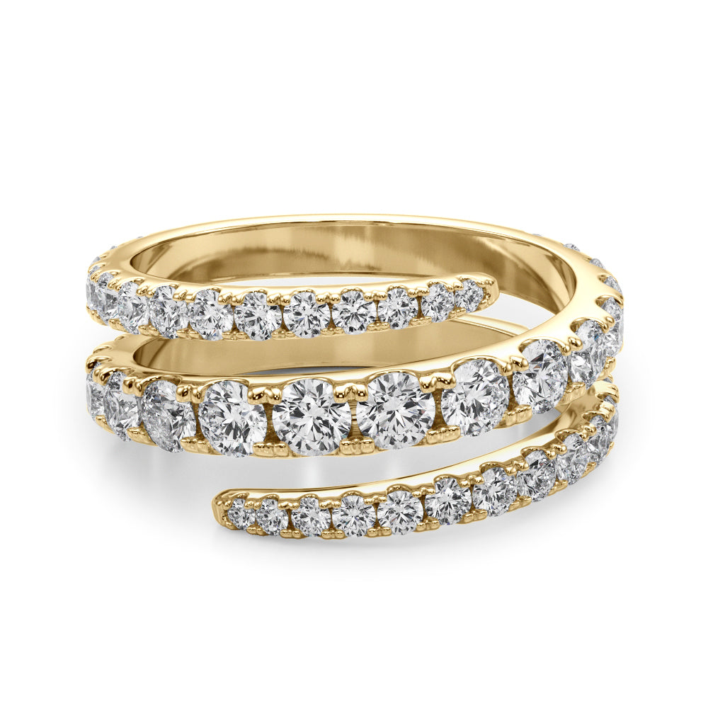 Lab Grown Diamond Split Shank Swirl Band