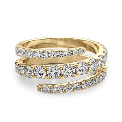 Lab Grown Diamond Split Shank Swirl Band