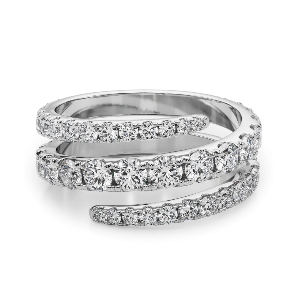 Lab Grown Diamond Split Shank Swirl Band