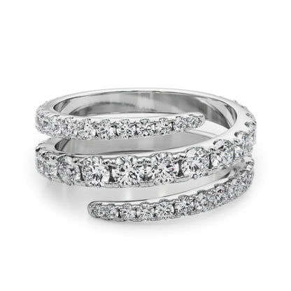 Lab Grown Diamond Split Shank Swirl Band