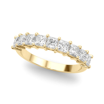 14k 9 Stone Princess Cut Band (.99ct tw)