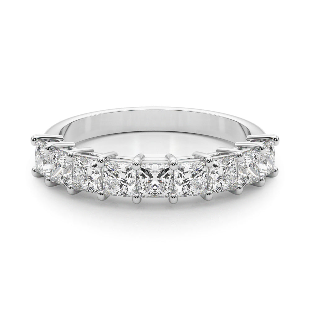 14k 9 Stone Princess Cut Band (.99ct tw)