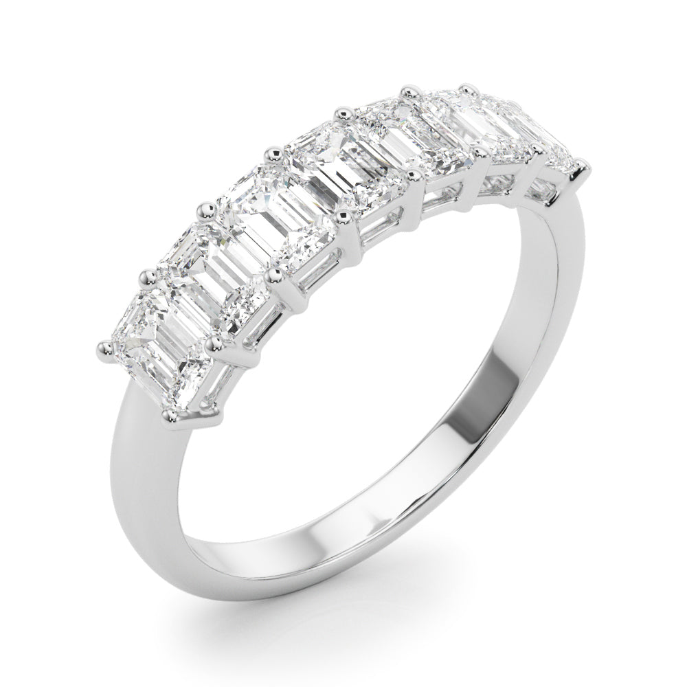 14k 7 Stone Emerald Cut Band (.98ct tw)