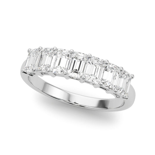 14k 7 Stone Emerald Cut Band (.98ct tw)