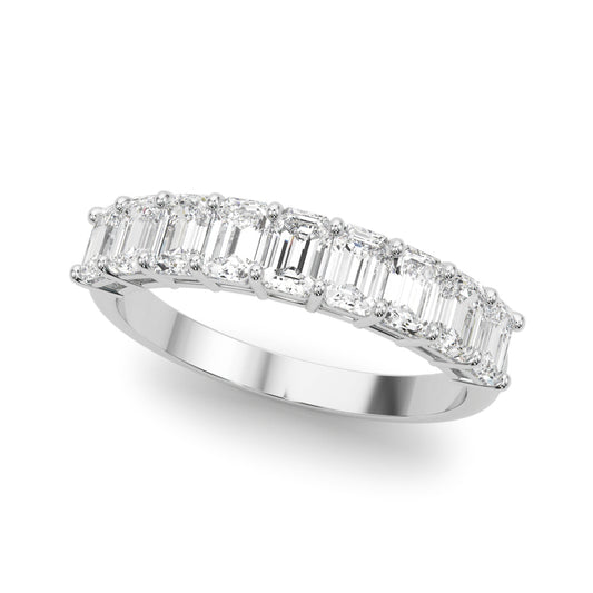 14k 9 Stone Emerald Cut Band (.99ct tw)