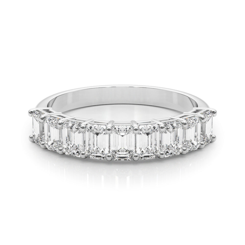 14k 9 Stone Emerald Cut Band (.99ct tw)