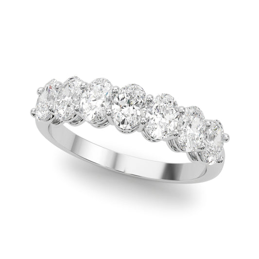 14k 7 Stone Oval Band (1ct to 2ct tw available)