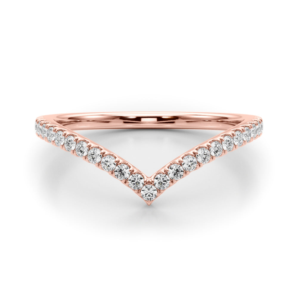 14k Diamond Chevron Band (0.18ct tw)