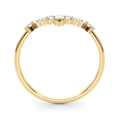 14k Band Marquise & Round (0.38ct tw)