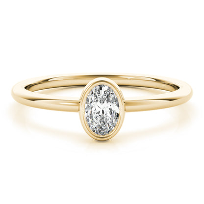 14k Solitaire Stack Oval (0.5ct tw)