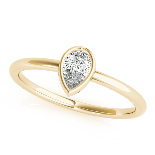 14k Solitaire Stack Pear Shape Ring(0.25ct)