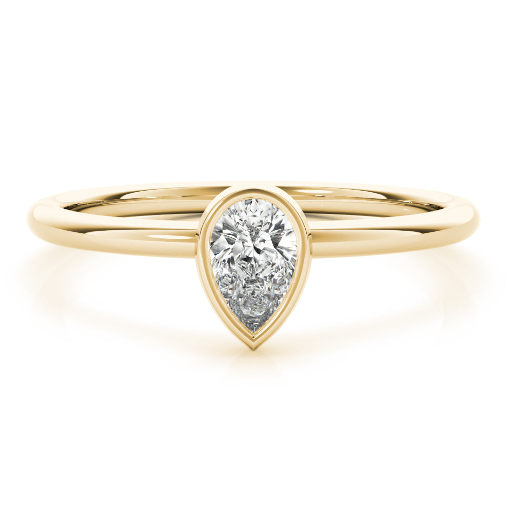 14k Solitaire Stack Pear Shape Ring(0.25ct)
