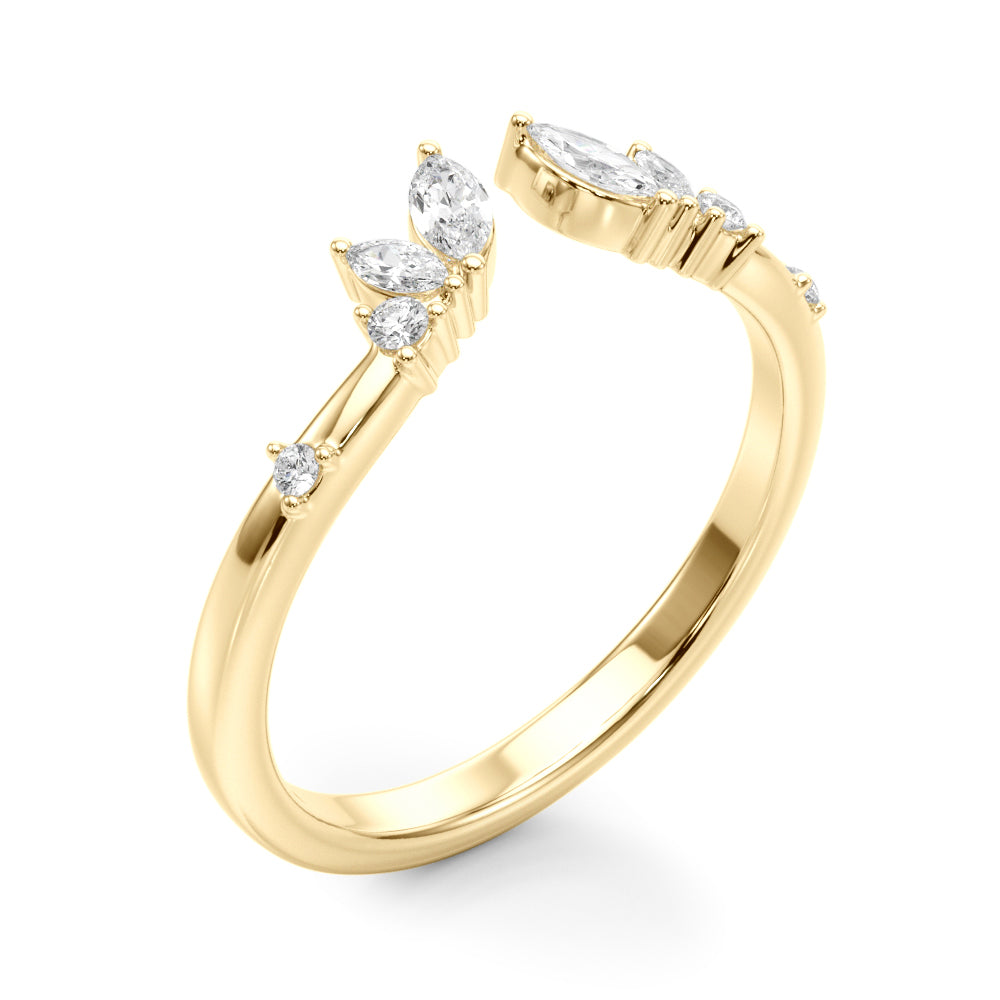 14k Marquise & Round Fashion Ring (0.27ct tw)