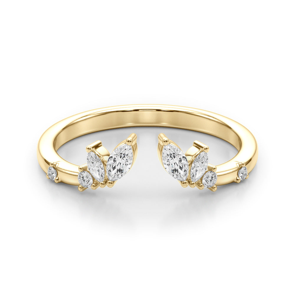 14k Marquise & Round Fashion Ring (0.27ct tw)