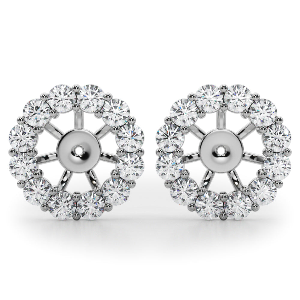 14k Earring Jacket For 1.0 Ct (0.78ct tw)