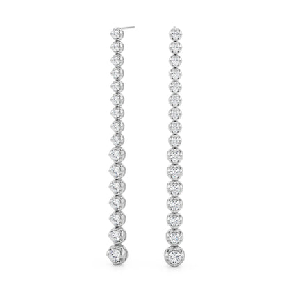 14k Tiered  Earrings (3.18 ct tw)