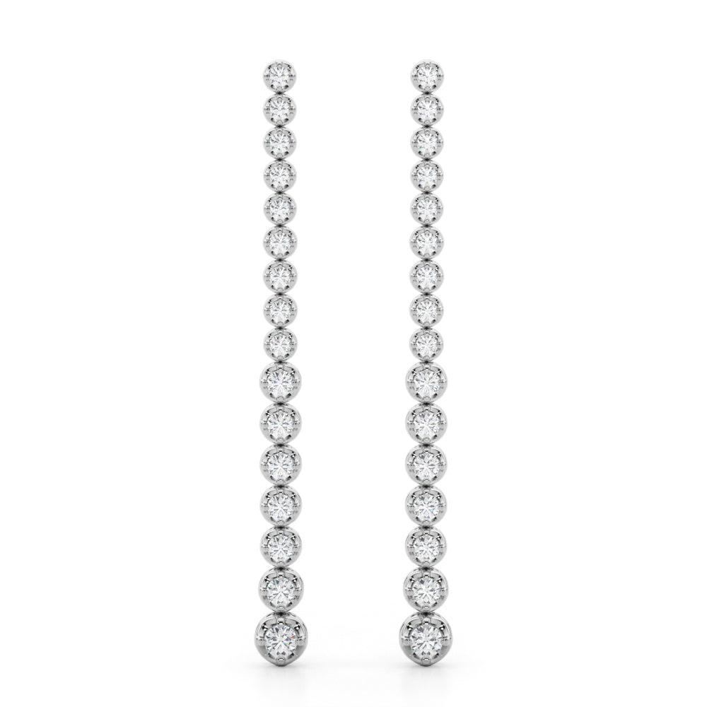 14k Tiered  Earrings (3.18 ct tw)