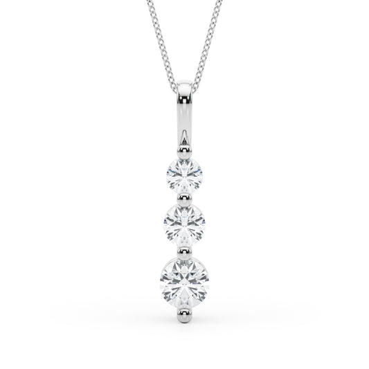 14k 3 Tier Necklace (1 ct tw)