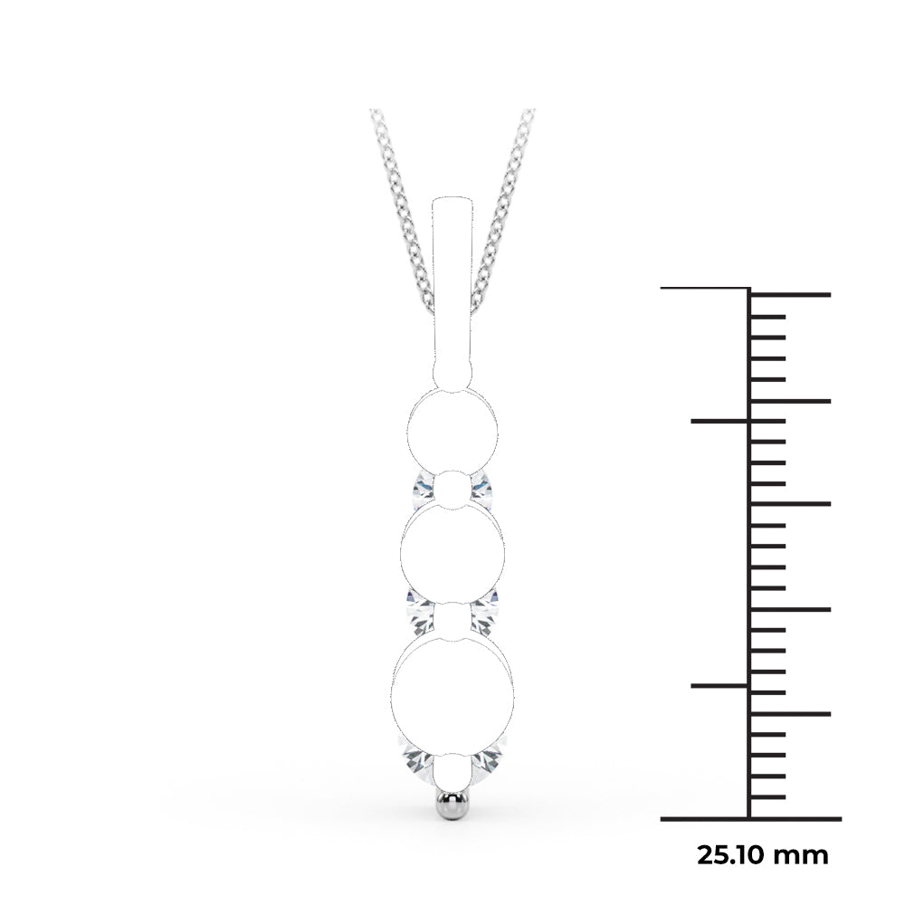 14k 3 Tier Necklace (1 ct tw)