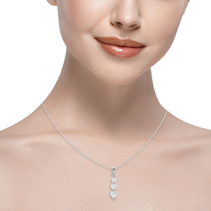 14k 3 Tier Necklace (1 ct tw)