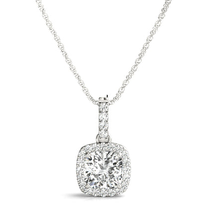 14k Cushion Shape Necklace (0.85 ct tw)