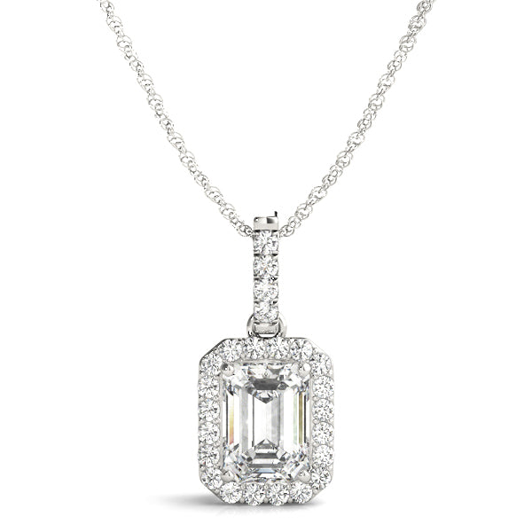 14k Emerald Cut Necklace (0.5 ct tw)