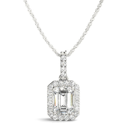 14k Emerald Cut Necklace (0.5 ct tw)