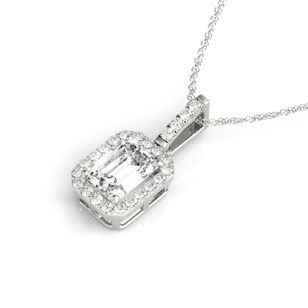 14k Emerald Cut Necklace (0.5 ct tw)