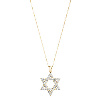 14k 6 Point Star Necklace(0.6 ct tw)