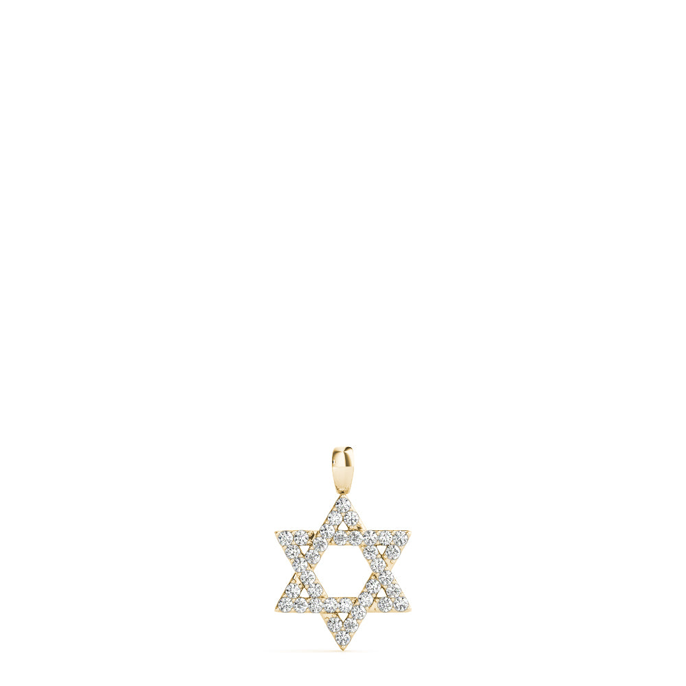 14k 6 Point Star Necklace(0.6 ct tw)