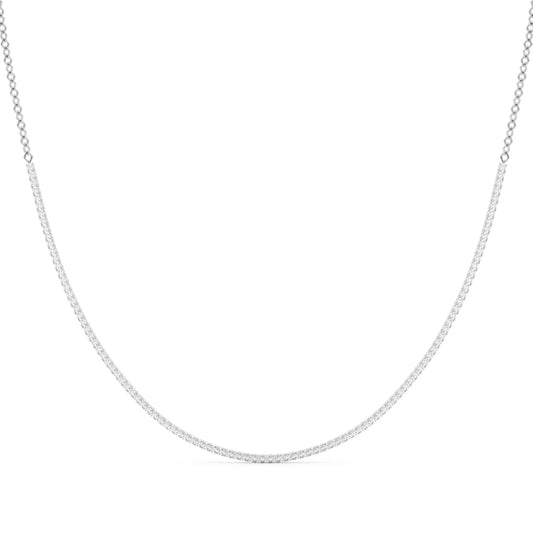 14k half Tennis Necklace (5.25 ct tw)