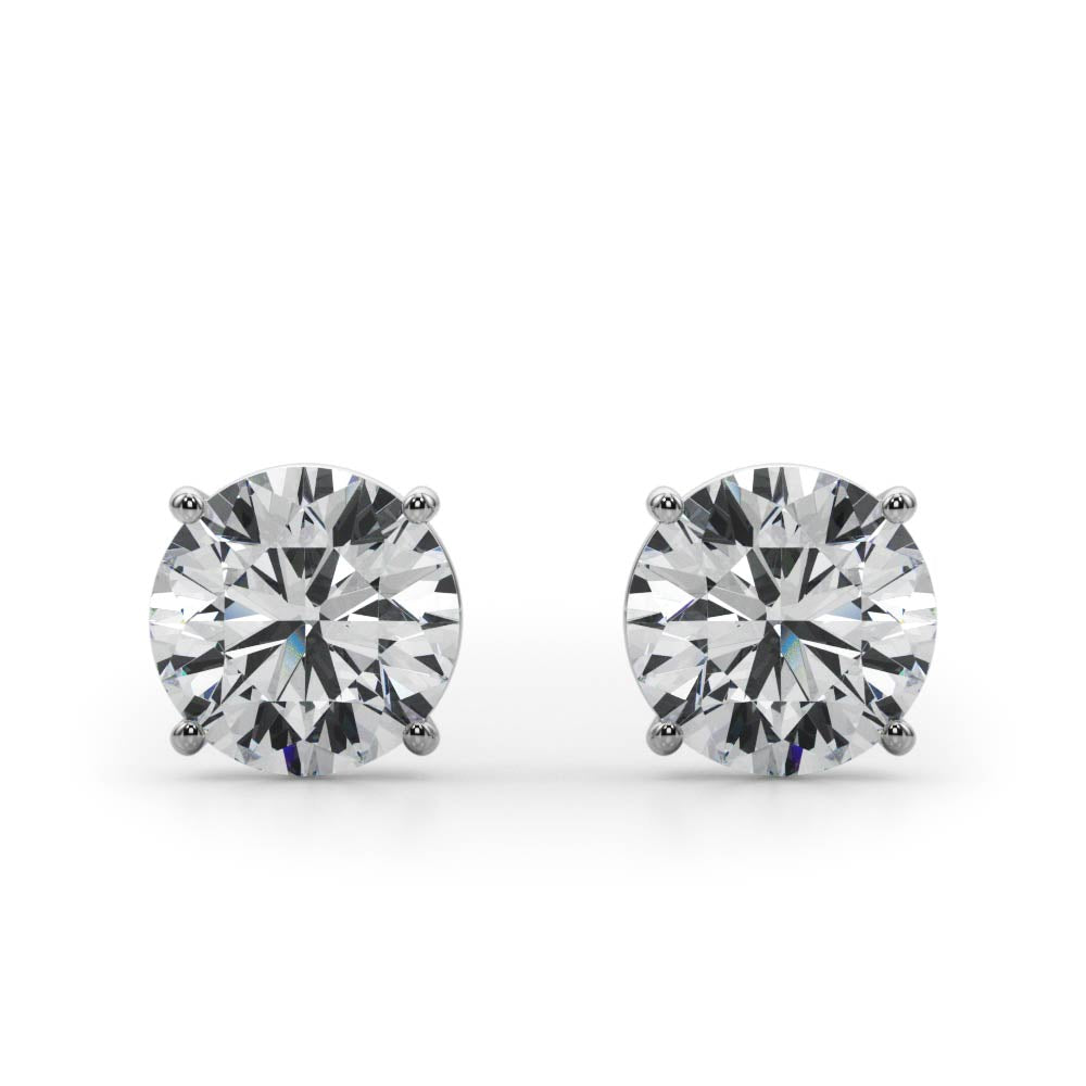 (1.5 Cttw) 3/4ct 4 Prong Stud Earrings