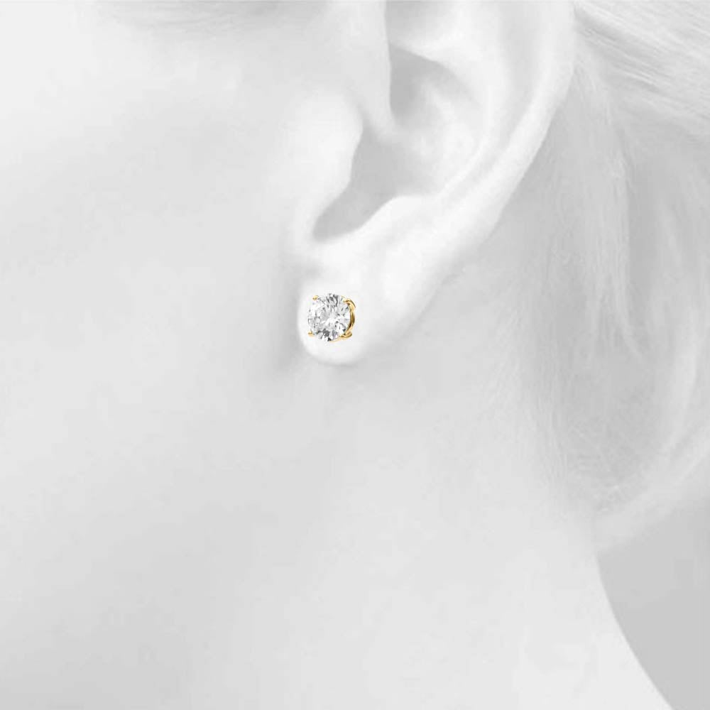 (1.5 Cttw) 3/4ct 4 Prong Stud Earrings