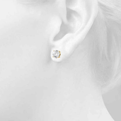 (1.5 Cttw) 3/4ct 4 Prong Stud Earrings